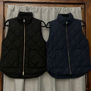 BUNDLE - 2 vests! - J crew quilted puffer vests x2